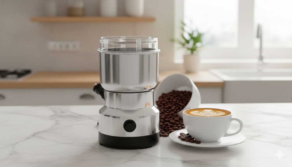 Molino de Café Eléctrico de Acero Inoxidable