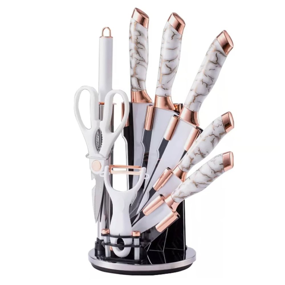 SET DE CUCHILLOS MARFIL  8 PIEZAS