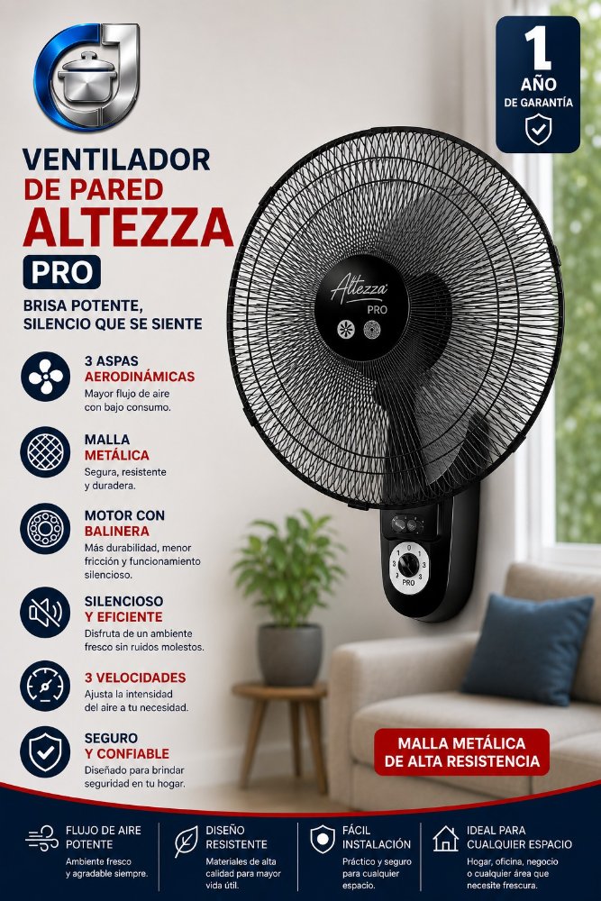 Ventilador Altezza Pared