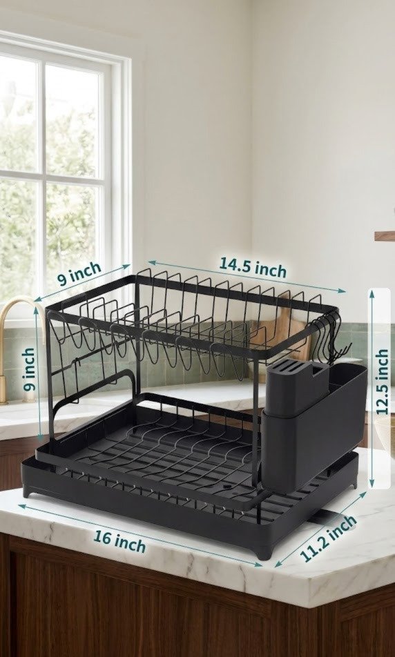 Escurridor de Platos Premium con Sistema de Desagüe