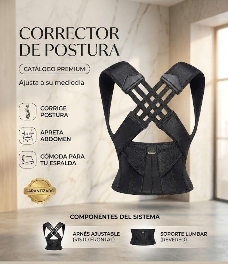 Corrector de Postura Pro - Ajuste Frontal