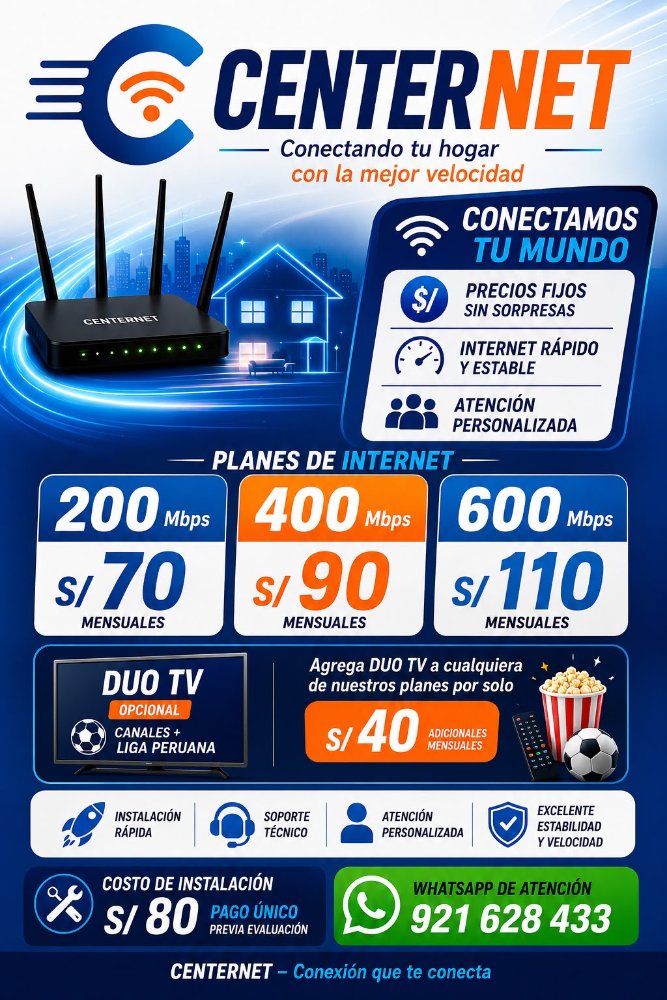 INTERNET 90 SOLES