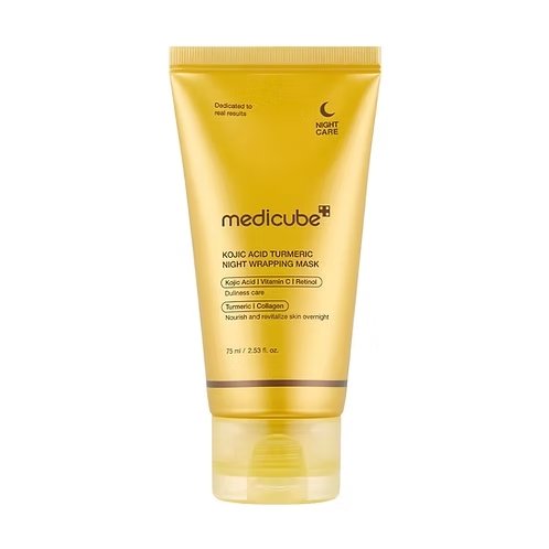 MEDICUBE KOJIC ACID TURMERIC NIGHT WRAPPING MASK 75ML