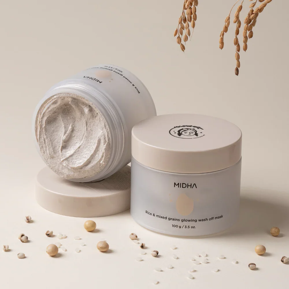 MIDHA RICE&MIXED GRAINS GLOWING WASH OFF MASK 100gr