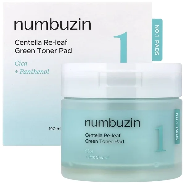 Numbuzin No. 1 Centella Re-Leaf Green Toner Pad (70 unidades)