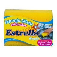 Esponja mixta salva uñas estrella