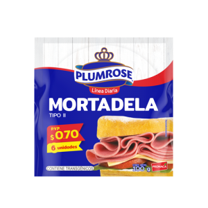 Mortadela Linea diaria plumrose  100 gr