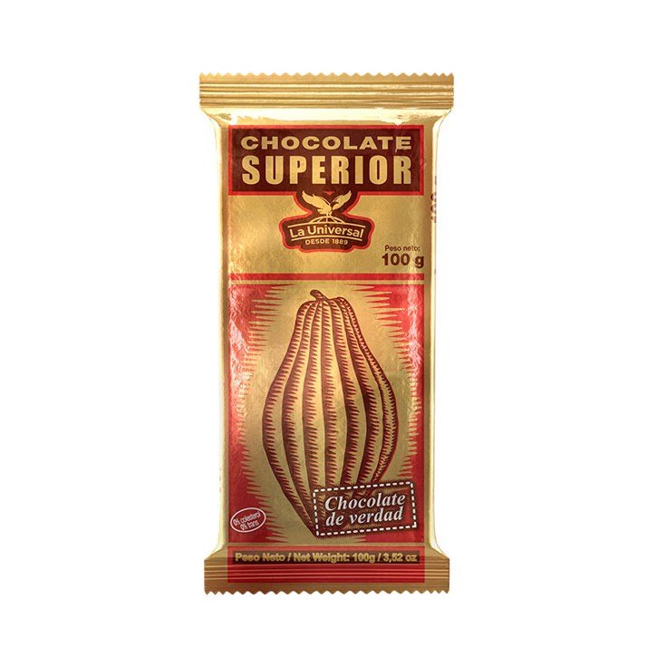La superior chocolate en tableta 100 gr