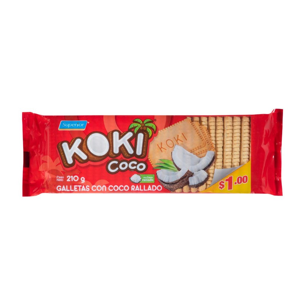 Galleta de coco koki 210g