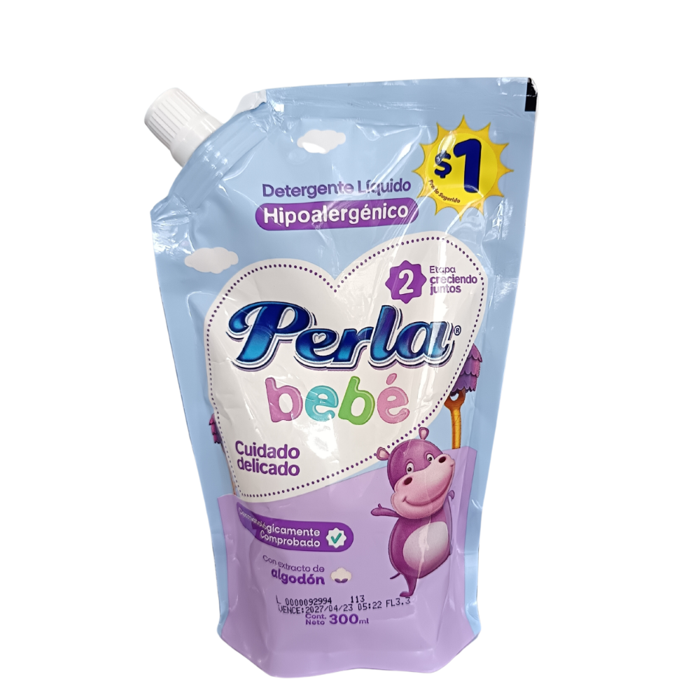 Detergente perla bebe algodon 300 gr
