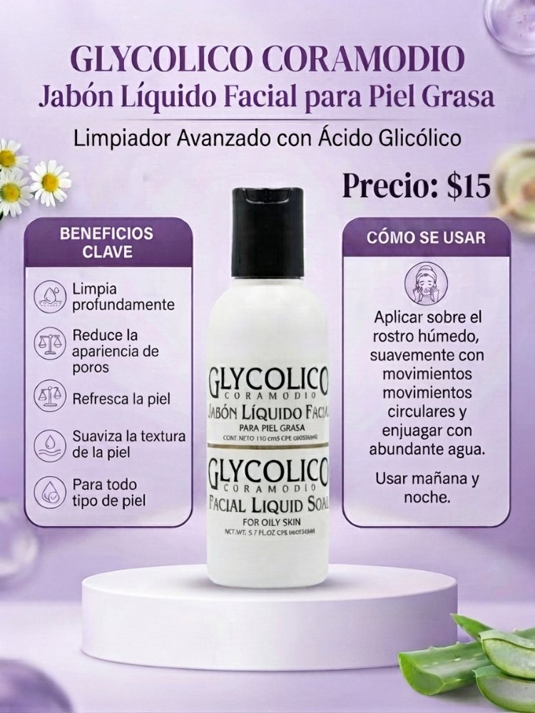 JABON LIQUIDO FACIAL 110 cc.\ TONICO FACIAL PARA PIEL GRASA 130 cc