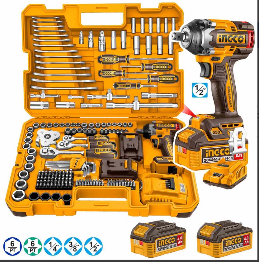 SET DE HERRAMINETAS MAS LLAVE 550NM INGCO