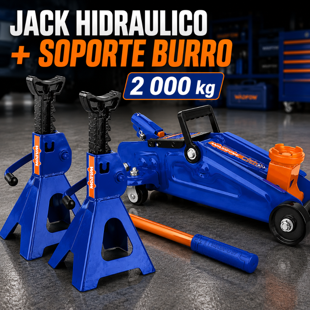 JACK HIDRAULICO + SOPORTE BURRO 2 000 kg