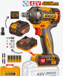 C. LLAVE IMPACTO 12.7NM 42V INGCO