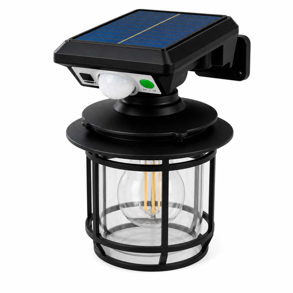 Lampara Con Panel Solar Para Exterior Sensor De Movimiento