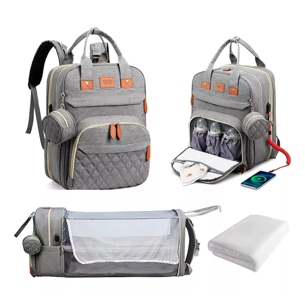 Mochila Con Cuna Y Bolsillos Para Bebé
