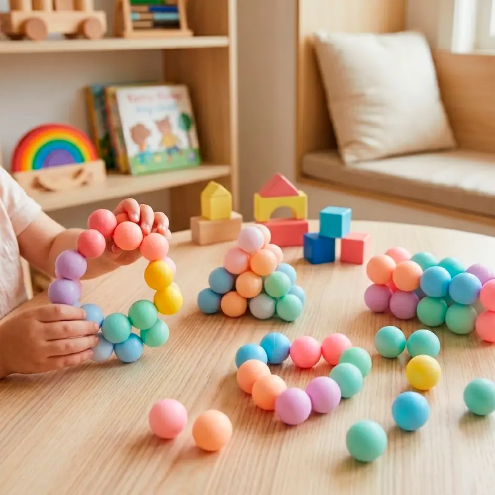 Juguete Antiestrés Educativo Bolas Colores Cambia Forma