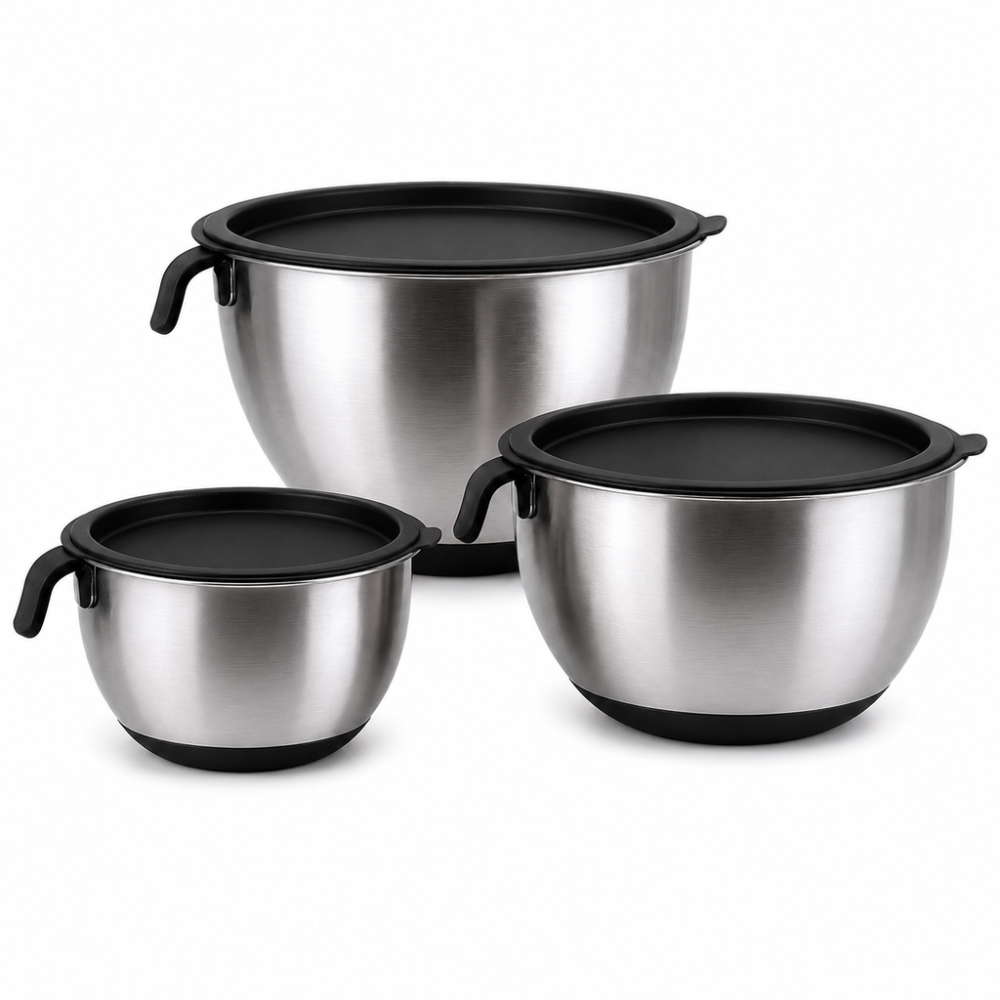 Set x3 Bowls De 18, 20 y 24cm Con Tap