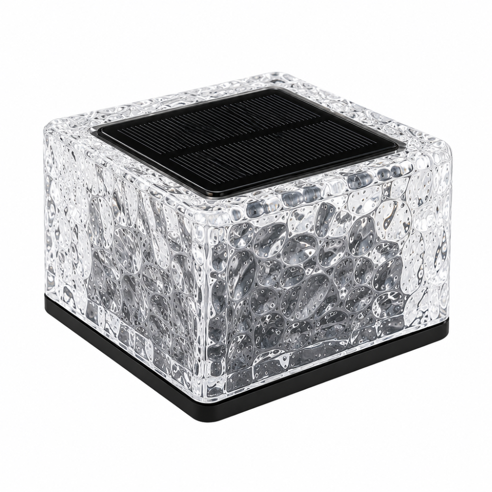 Lampara Solar Exterior Jardín Led Ladrillo Decoración 7x5 Cm