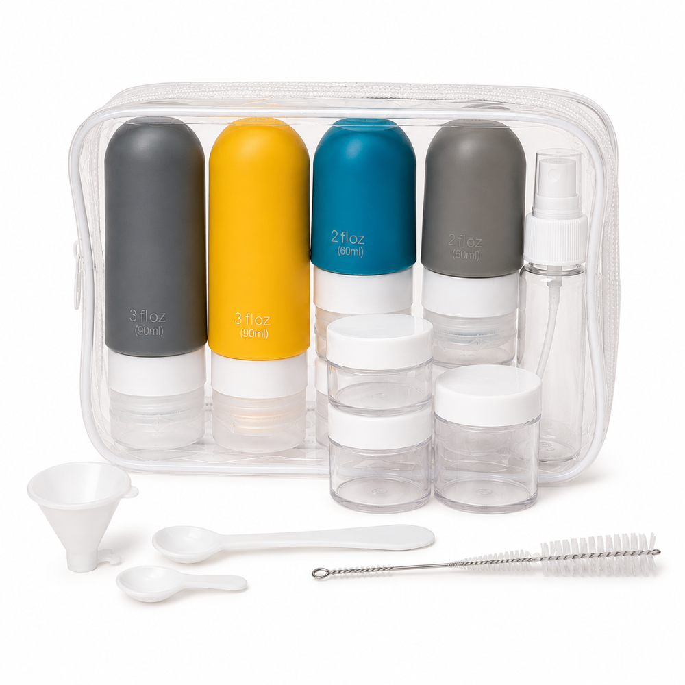 Set De Viaje - Botellas De Silicona Cosméticps Pack 16u