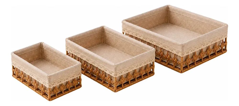 Canastos Organizadores Simil Rattan Cajon