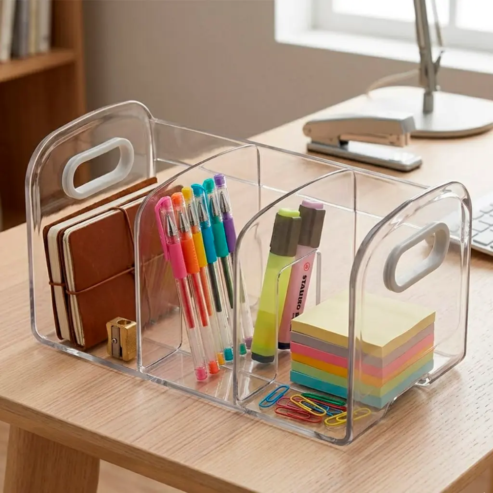 Organizador De Libros De 3 Compartimentos.19.5*33*21.5