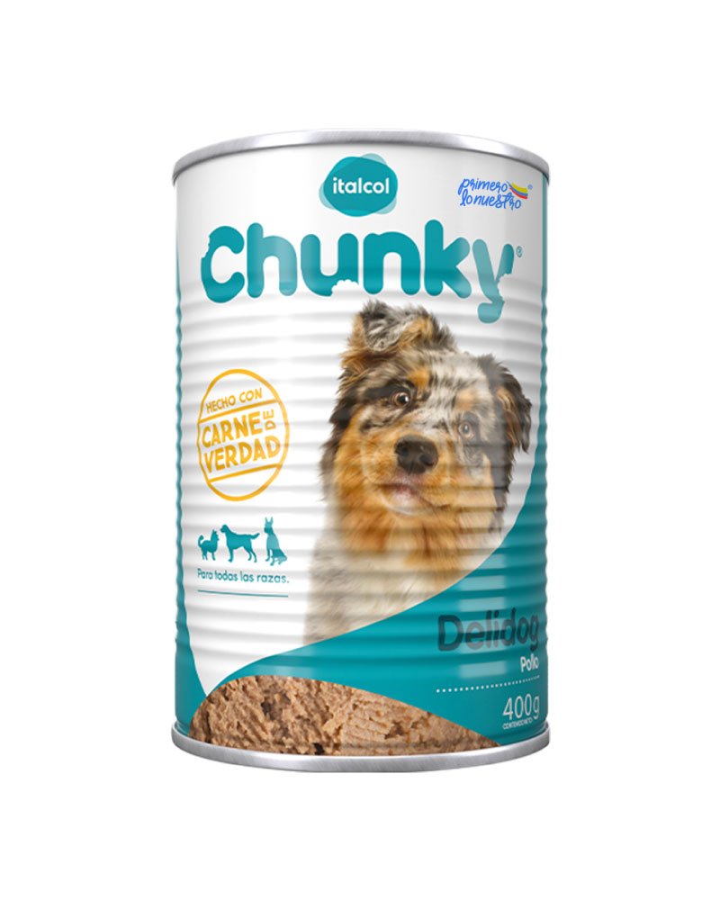 Chunky DeliDog lata Pollo