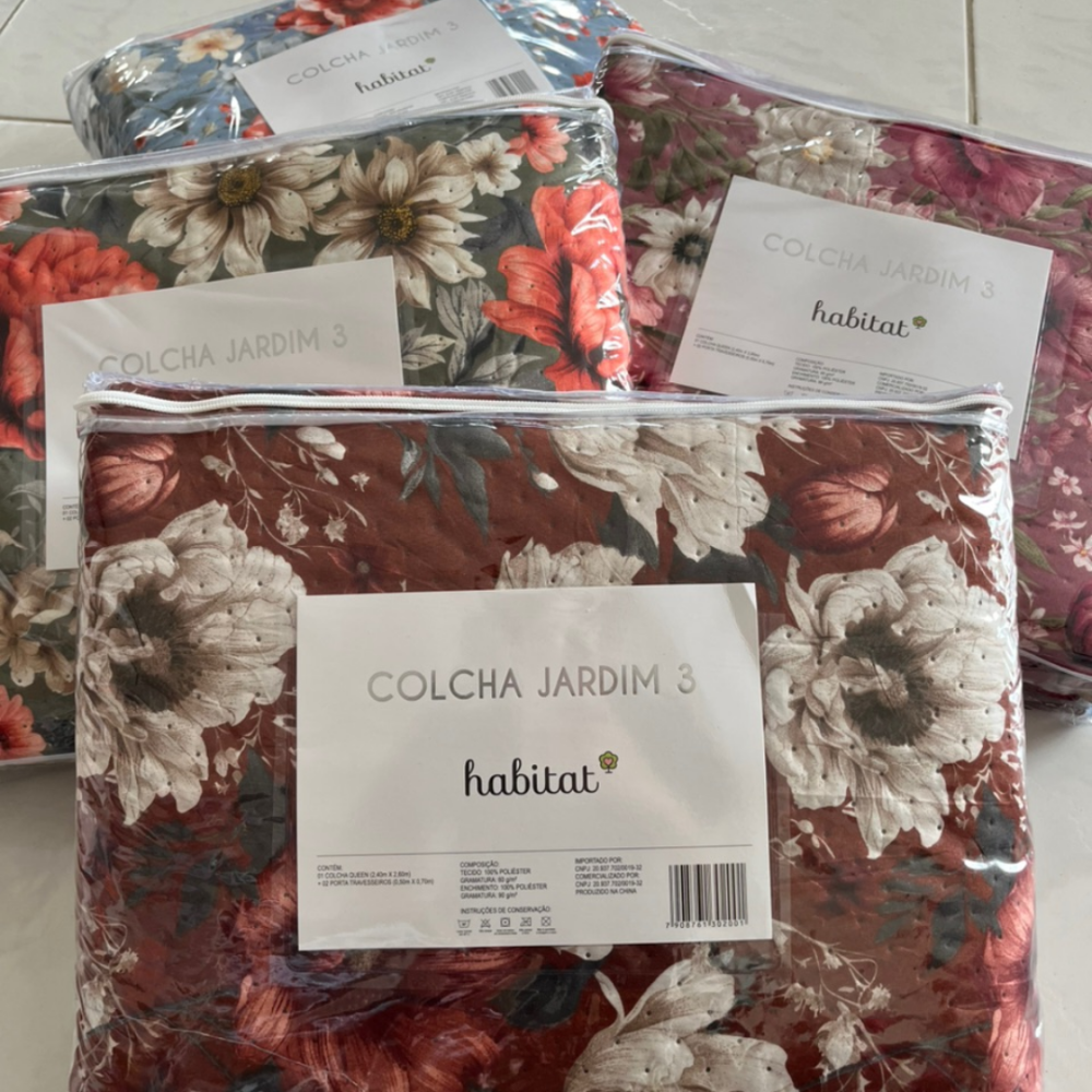 Cobre Leito Casal Estampado Habitat