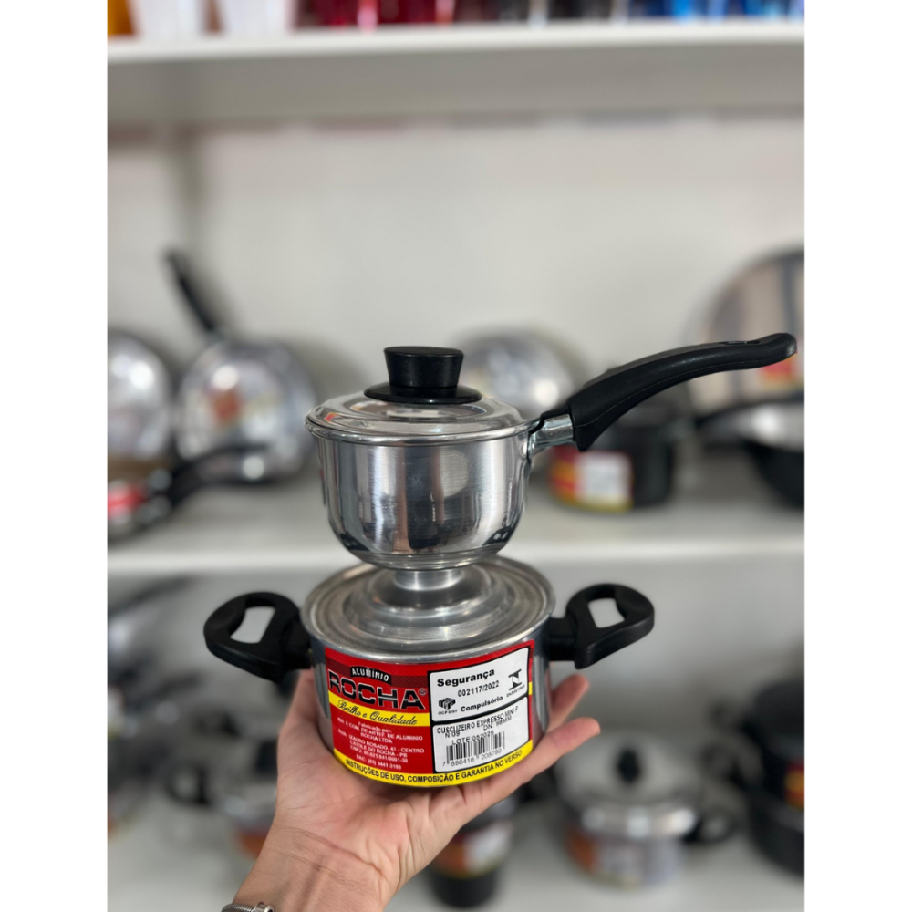 Cuscuzeiro expresso mini polido