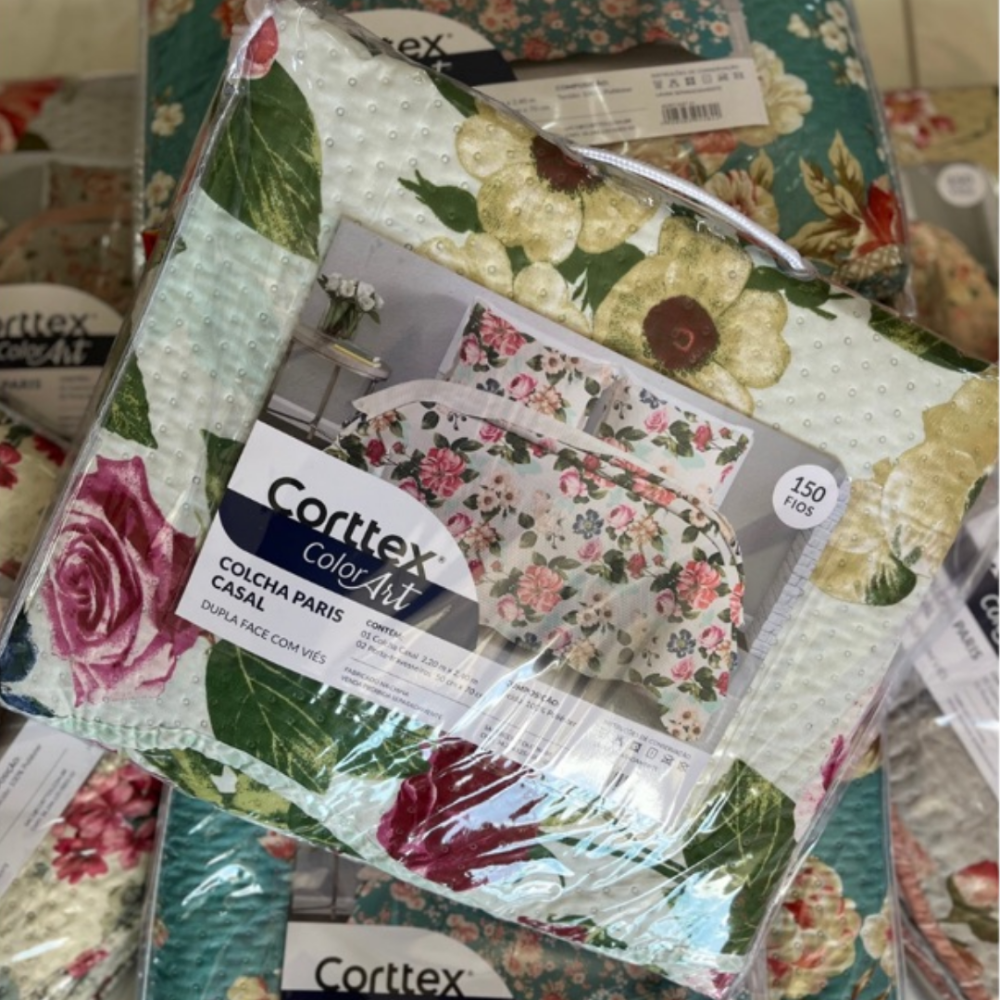 Cobre Leito tamanho Casal estampado (corttex)