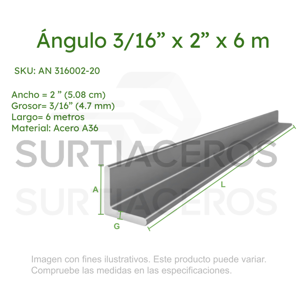 ANGULO 2 X 3/16 LEG AZUL