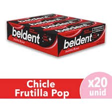 CHICLE BELDENT X20 FRUTILLA POP