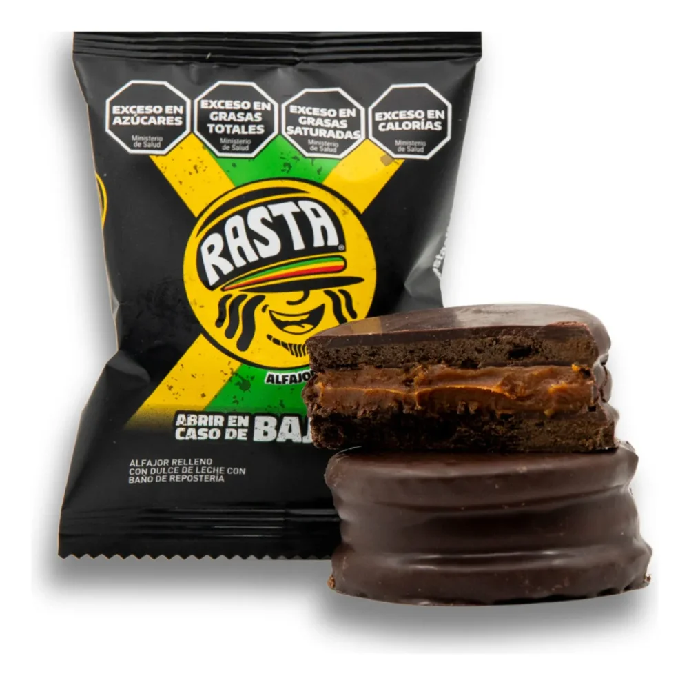 RASTA ALFAJOR 70G X18 NEGRO