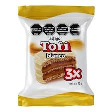 ALFAJOR TRIPLE X1 TOFI BLANCO