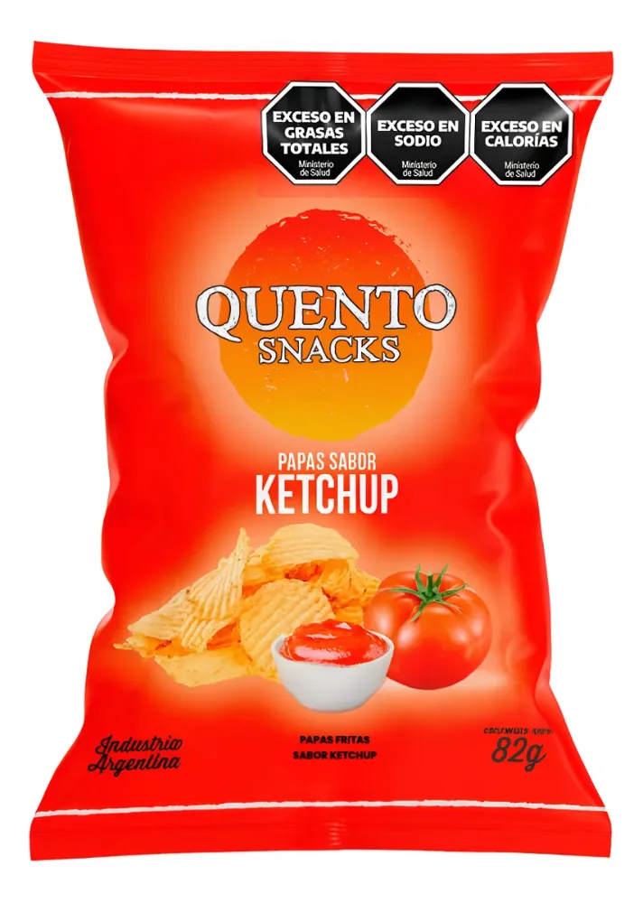 PAPAS QUENTO 45G KETCHUP