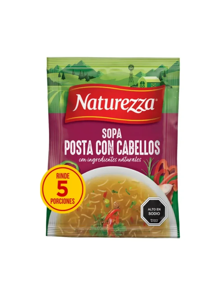 SOPA POSTA CON CABELLOS