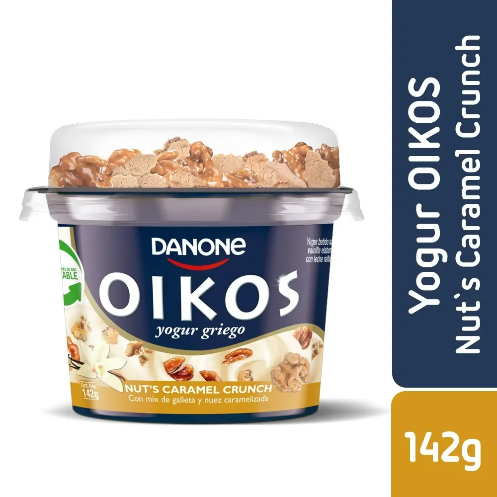 Yoghurt griego Oikos nuts caramel crunch 142