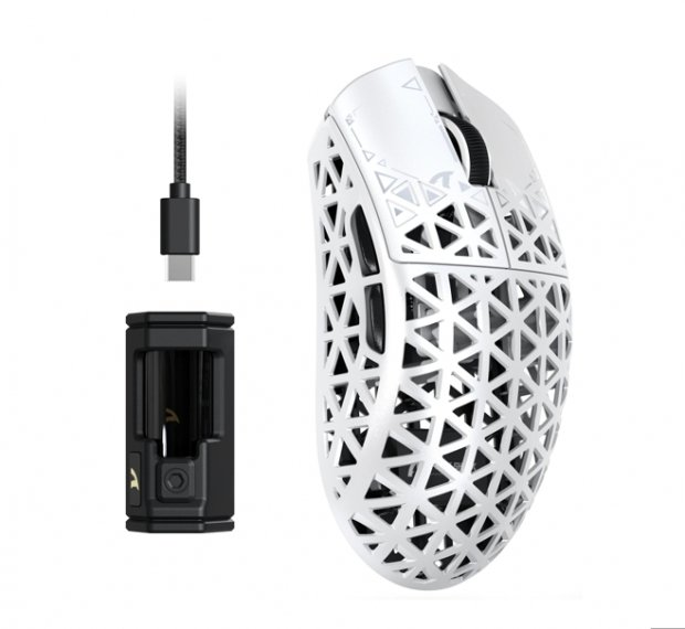 Mouse Inalámbrico ATTACK SHARK R5 Ultra Carbon Fiber – PAW3950MAX / 8K – Trimodo