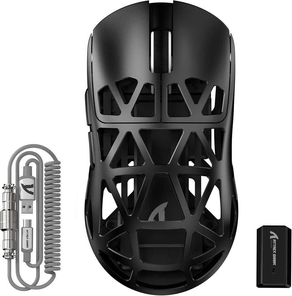 Mouse Gamer Inalámbrico ATTACK SHARK R2 Magnesium – PAW3950 Trimodo (USB-C/BT/2.4GHz)