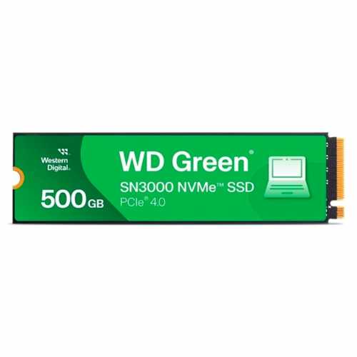 SSD Western Digital WD Green 500GB  SN3000 M.2 NVMe Gen4x4 (WDS500G4G0E)