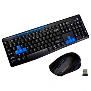 Tec/Mouse HK3800 Wireless 2.4G PT Negro/Azul