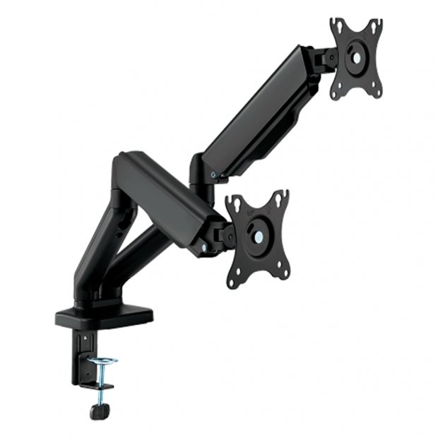 Soporte Monitor Doble FTX FTX46-C024E – 17" a 32" – Negro