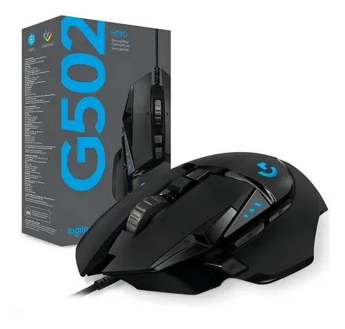 Mouse Gamer Logitech G502 Hero 25600DPI RGB 11 Botones USB Negro