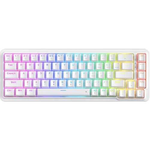 Teclado Redragon K709W-RGB Nova Mecánico USA White