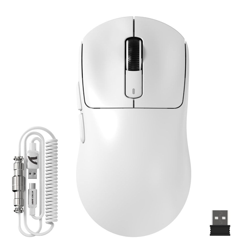 Mouse Gamer Inalámbrico ATTACK SHARK X3MAX 1K – 49g / PAW3950 – White