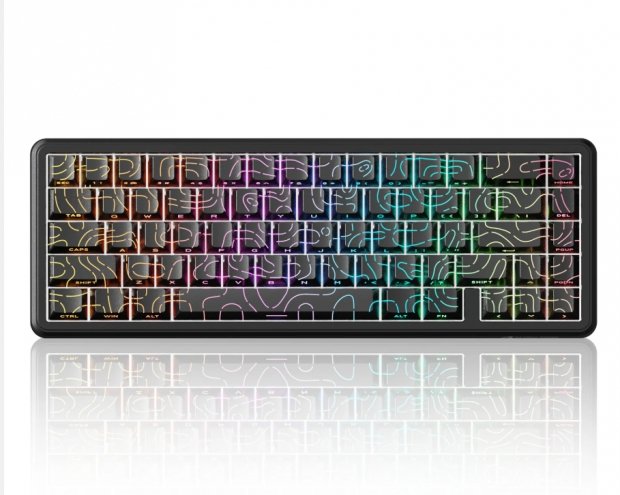 Teclado Magnético 65% Attack Shark X65HE (Black Contour Line) – 8000Hz / RT 0.01mm