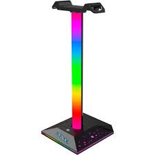 Soporte para Auricular Sate A-HUB21 RGB Hub USB/USB-C Negro