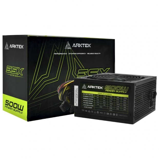Fuente 500W ARKTEK AK-ATX500W ESX Series – 220V