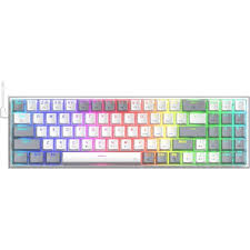 Teclado Redragon Pollux K628WG-RGB WHITE/GRAY USA RED