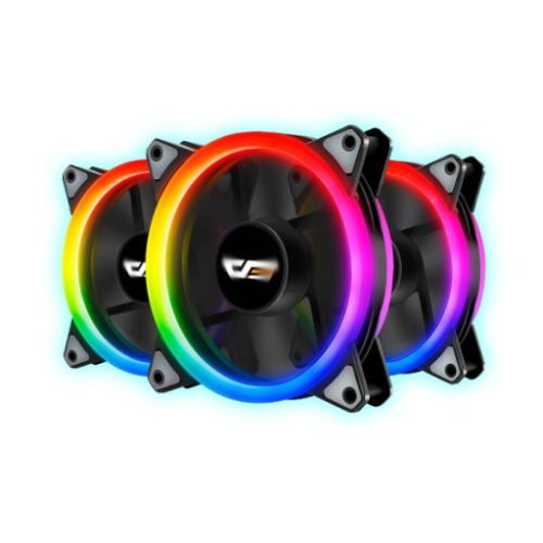 Cooler Fan Aigo Darkflash DR11 Kit 3×120mm ARGB Negro